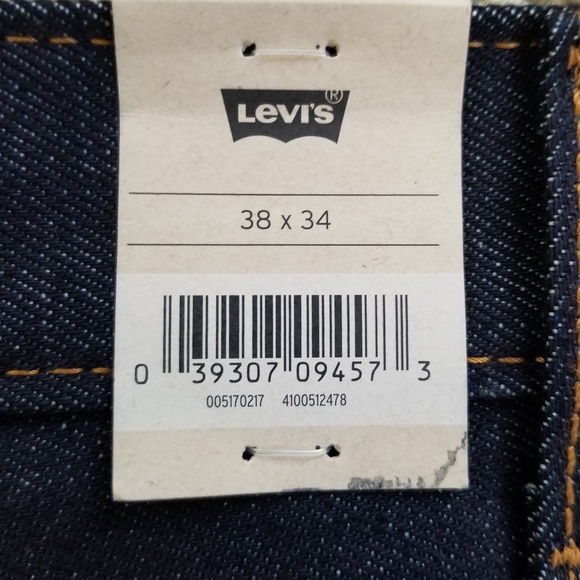 Levi's 517‎ Men's Blue Dark Wash Cotton Bootcut Jeans Size 38 NEW - Picture 12 of 16